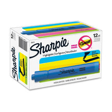 Load image into Gallery viewer, SH25010 Sharpie Thick Highlighter, Fluorescent Blue Color, Chisel Tip, Box 12pcs.