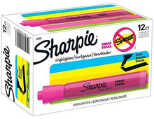 Load image into Gallery viewer, SH25009 Sharpie Thick Highlighter, fluorescent pink, chisel tip, Box 12pcs.