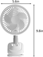 Load image into Gallery viewer, Mini Fan Auto Oscillating Clip & Desk Fan Quiet Operation Three Speeds Rechargeable