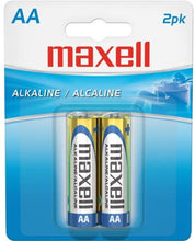 Load image into Gallery viewer, Maxell AA Alkaline Batteries AA 2-Pack