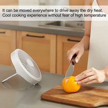 Load image into Gallery viewer, Mini Fan with LED Lights Three Speeds Remote Control Hanging Hook Rechargeable