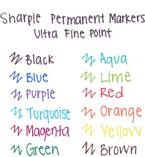 Load image into Gallery viewer, SH37003 Sharpie Permanent Marker, Ultra Fine Point, Blue, Box 12pcs.