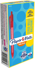 Load image into Gallery viewer, PM1951252 Paper Mate InkJoy 100RT - Retractable ballpoint pen medium point, red color, Box 12pcs.