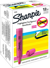 Load image into Gallery viewer, SH25009 Sharpie Thick Highlighter, fluorescent pink, chisel tip, Box 12pcs.