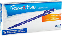 Load image into Gallery viewer, PM3910158 Paper Mate EraserMate - Erasable pen, medium point, blue color, Box 12pcs.