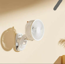 Load image into Gallery viewer, Mini Fan Auto Oscillating Clip & Desk Fan Quiet Operation Three Speeds Rechargeable