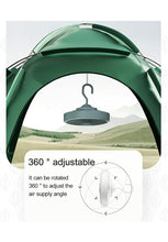 Load image into Gallery viewer, Mini Fan with LED Lights Three Speeds Remote Control Hanging Hook Rechargeable