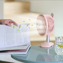 Load image into Gallery viewer, Mini Fan Auto Oscillating Clip & Desk Fan Quiet Operation Three Speeds Rechargeable