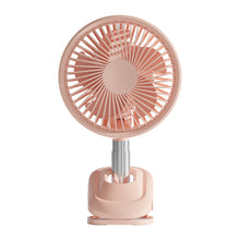 Load image into Gallery viewer, Mini Fan Auto Oscillating Clip & Desk Fan Quiet Operation Three Speeds Rechargeable