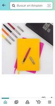 Load image into Gallery viewer, Parker Jotter Originals Fountain Pen, Classic Finish, Medium Nib, Blue &amp; Black Ink
