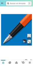 Load image into Gallery viewer, Parker Jotter Originals Fountain Pen, Classic Finish, Medium Nib, Blue &amp; Black Ink
