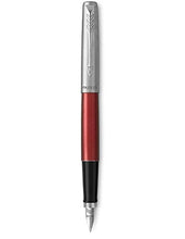 Load image into Gallery viewer, Parker Jotter Fountain Pen, Stainless Steel Body, Red
