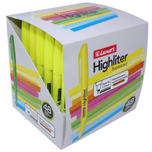 Load image into Gallery viewer, LU6035-8 LUXOR (48 CT) FLUORESCENT HIGHLIGHTERS 5 ASSORTED COLORS (48 Ct. DISPLAY BOX)
