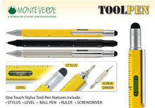 Load image into Gallery viewer, Monte Verde Tool Pen Pencil 0.9 mm Yellow 9 Function Pen
