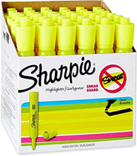 Load image into Gallery viewer, SH25005 Sharpie Thick Highlighter, fluorescent yellow, chisel tip, Box 12pcs.
