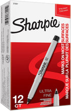 Load image into Gallery viewer, SH37001 Sharpie Permanent Marker, Ultra Fine Point, Black, Box 12pcs.
