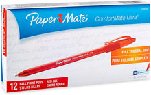 Load image into Gallery viewer, PM6120187 Paper Mate COMFORTMATE STICK - Comfort pen, medium point, red color, Box 12pcs.
