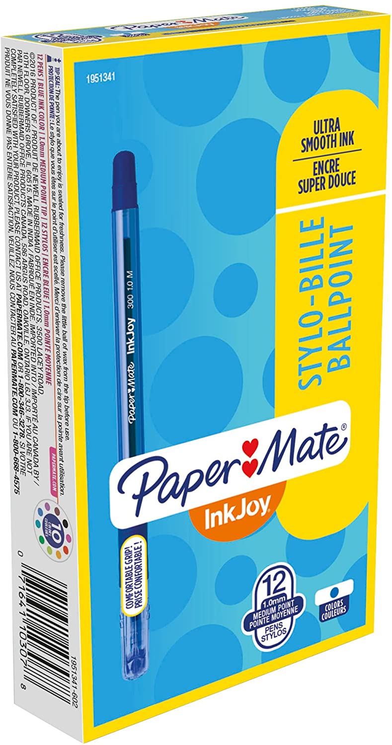 PM1951341 Paper Mate InkJoy 300ST - Ballpoint pen medium point, blue color, Box 12pcs.