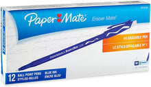 Load image into Gallery viewer, PM3910158 Paper Mate EraserMate - Erasable pen, medium point, blue color, Box 12pcs.
