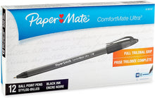 Load image into Gallery viewer, PM6130187 Paper Mate COMFORTMATE STICK - Comfort pen, medium point, black color, Box 12pcs.
