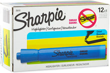 Load image into Gallery viewer, SH25010 Sharpie Thick Highlighter, Fluorescent Blue Color, Chisel Tip, Box 12pcs.
