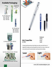 Load image into Gallery viewer, MVS114 - MonteVerde   -   4 in 1 LASER PEN 365 EVERYDAY Collection, assorted colors, Box X 36pcs.
