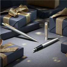Load image into Gallery viewer, Parker Jotter Fountain Pen, Stainless Steel Body, Red
