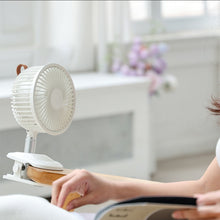 Load image into Gallery viewer, Mini Fan Auto Oscillating Clip &amp; Desk Fan Quiet Operation Three Speeds Rechargeable
