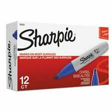 SH38203 Sharpie Permanent Marker, Broad Tip, blue, Box 12pcs.