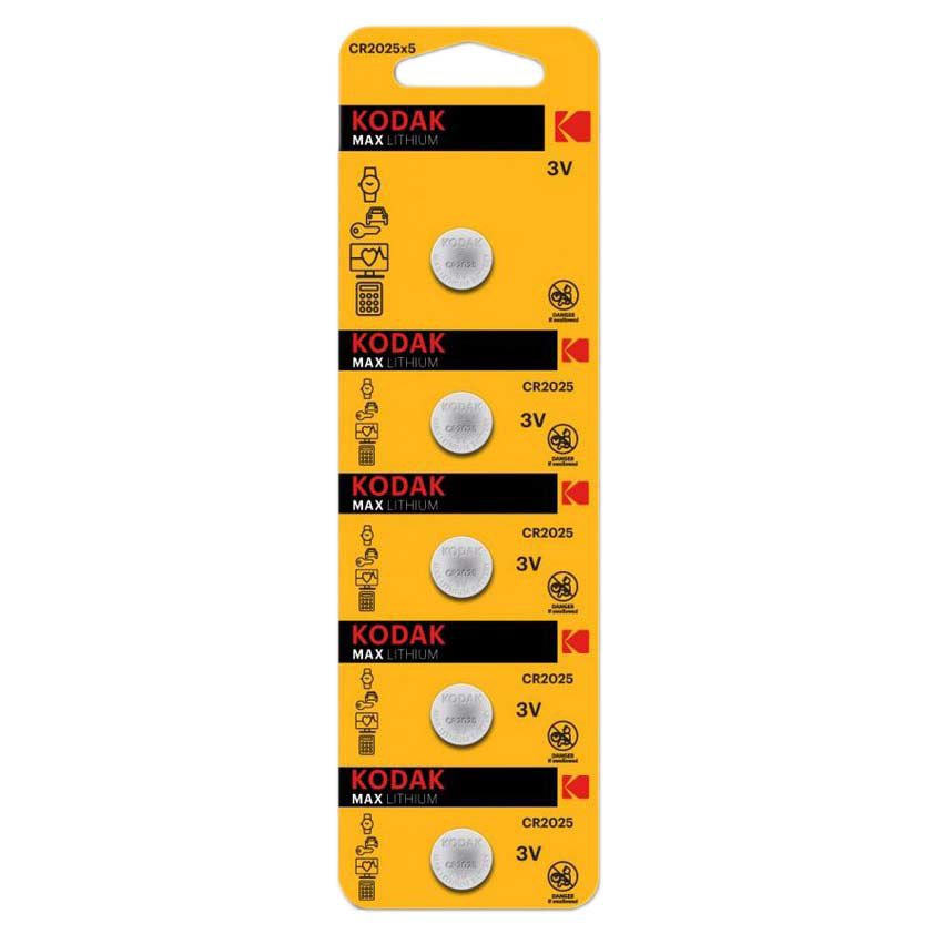 KODAK CR2025 Lithium Button Cell Battery 5 Pack